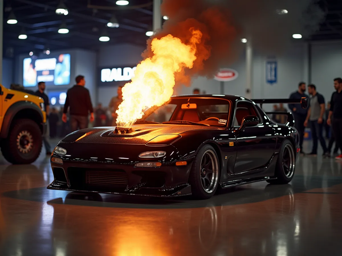 Cars and Friends: Blue Magic Dies, the Raptor R Pays, and a Four-Rotor RX-7 Shoots Flames at SEMA