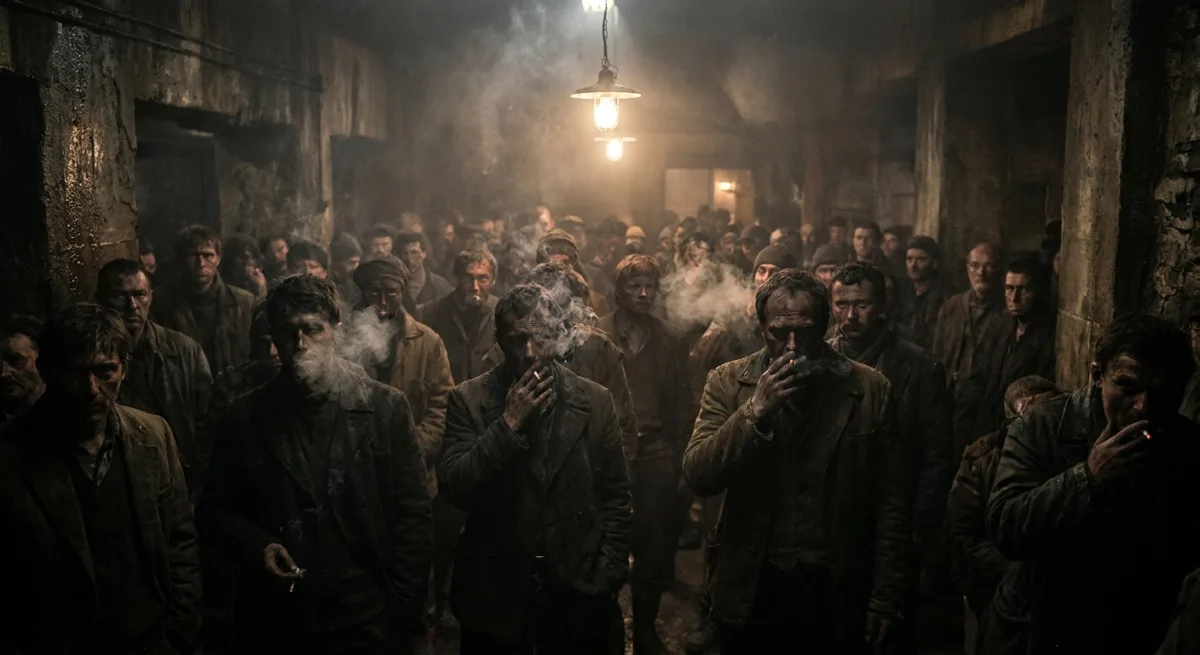 the audience in the pit