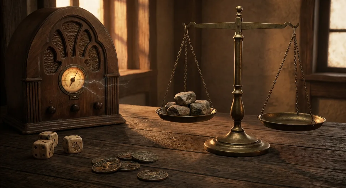 What debt did I agree to in the language of weight and broadcast static?