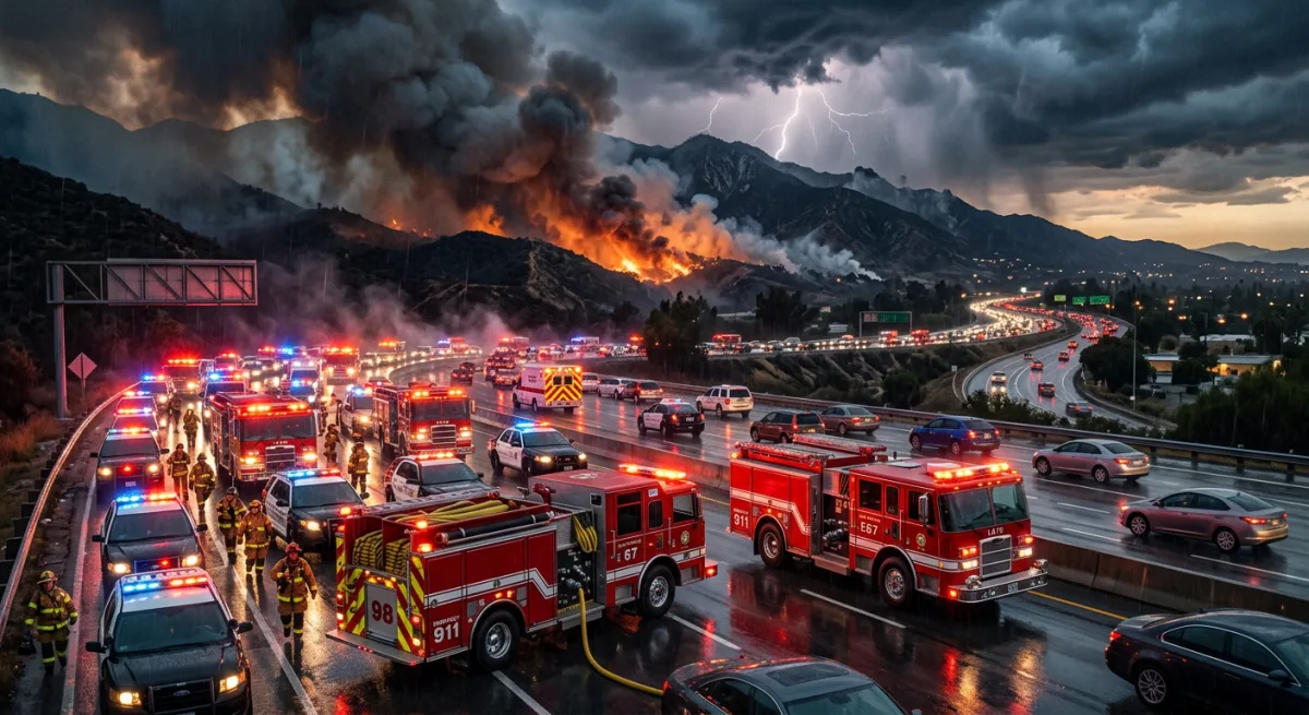 Air Quality Advisory in Effect Through Monday Noon — Two Structure Fires Burning Across LA