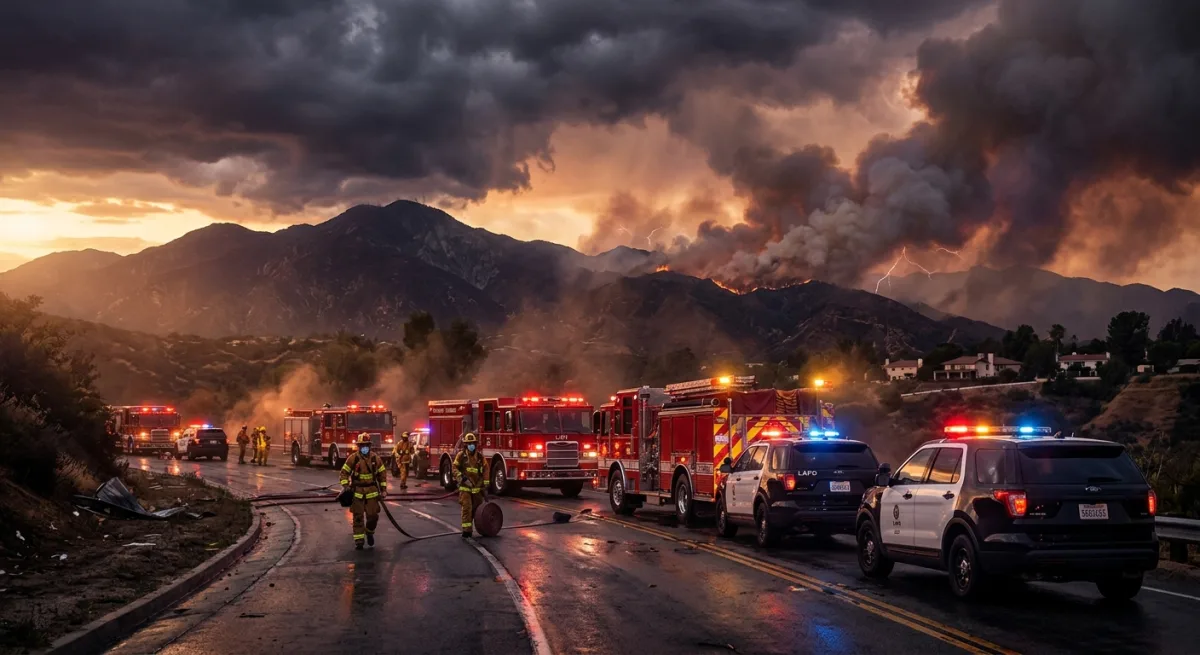 Kane Springs Fire — Nevada Desert Wildfire, Currently No Threat to LA County