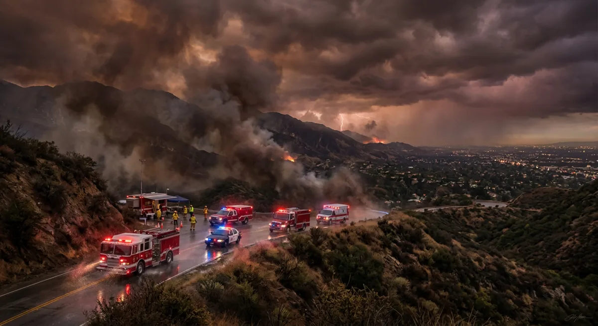 SUMMIT FIRE EVACUATIONS ACTIVE — ANGELES NATIONAL FOREST