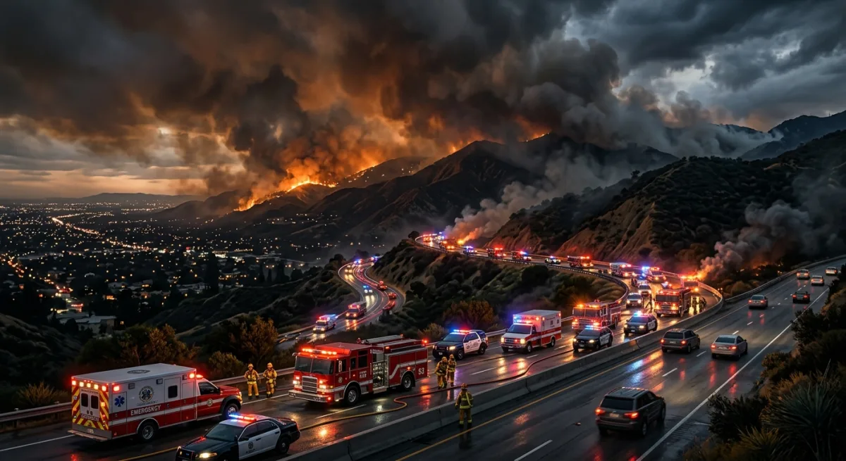 405 Freeway Crash Triggers Brush Fire in Westside LA