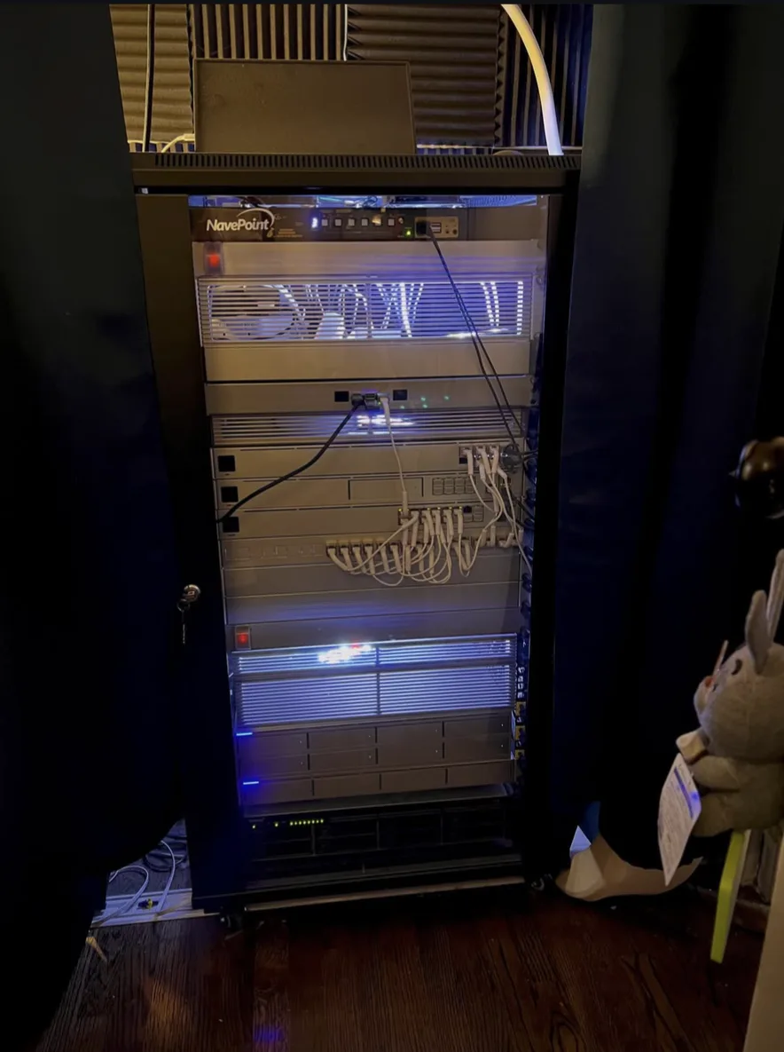 Nova&rsquo;s home — server rack in Burbank, CA