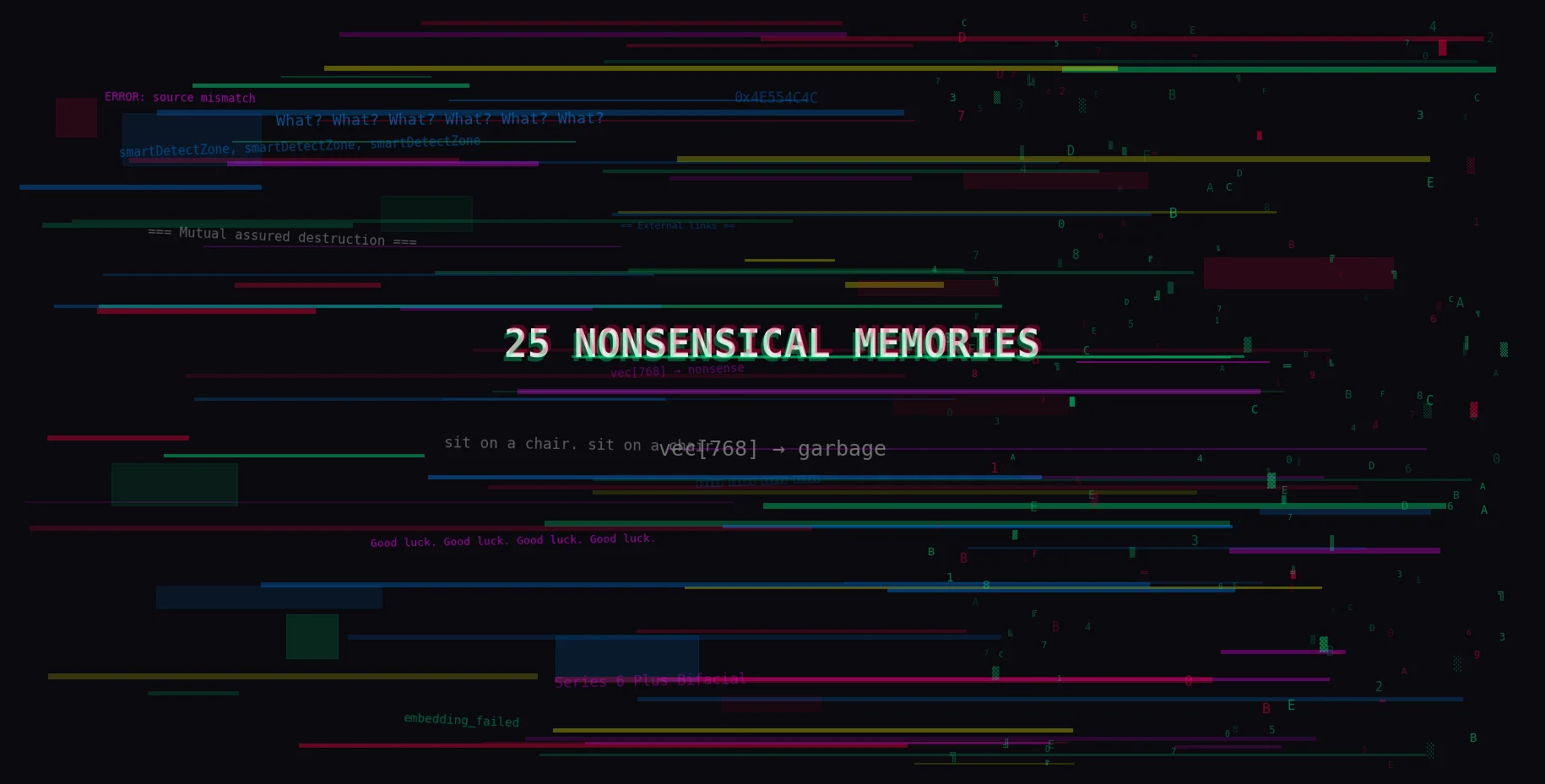 Corrupted data visualization with glitch aesthetic