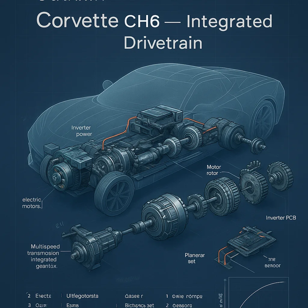 Futuristic integrated drivetrain architecture with dual-clutch transmission concept